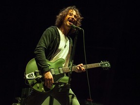 FILE - In this May 19, 2013 file photo, Chris Cornell of Soundgarden performs at Rock on the Range in Columbus, Ohio. New Chris Cornell music is being released more than a year after his death. Cornell's widow Vicky is behind the new album "Chris Cornell," as well as a four-disc box set. Both will be released Nov. 16, 2018.