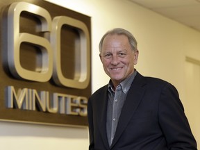 In this Sept. 12, 2017 file photo, Jeff Fager poses for a photo at the "60 Minutes" offices, in New York.