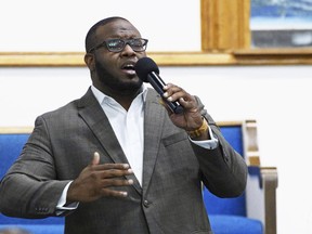 This Sept. 21, 2017, photo provided by Harding University in Search, Ark., shows Botham Jean leading worship at a university presidential reception in Dallas. Authorities said Friday, Sept. 7, 2018, that a Dallas police officer returning home from work shot and killed Jean, a neighbor, after she said she mistook his apartment for her own. The officer called dispatch to report that she had shot the man Thursday night, police said.