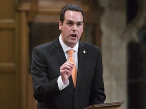 Saskatchewan MP Erin Weir says he wants an external appeal of the harassment investigation held against him earlier this year, citing his belief he was not afforded due process. Weir rises during Question Period in the House of Commons, in Ottawa on Tuesday, April 12, 2016.