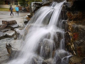 Tourists explore the resort while a Liberal Party cabinet retreat takes place in Kananaskis, Alta., Monday, April 25, 2016.