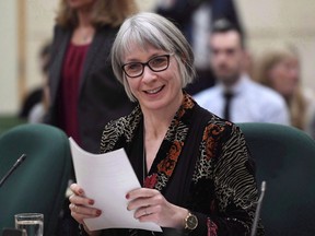 Labour Minister Patty Hajdu appears at a Commons human resources committee hearing on Parliament Hill in Ottawa on Monday, Feb. 12, 2018.