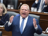 Ontario Premier Doug Ford speaks in question period in side the legislature at Queen’s Park in Toronto on Sept. 17, 2018.
