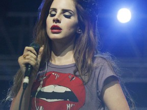 In this June 22, 2012 file photo, singer Lana Del Ray performs at the Isle of Wight festival, southern England.