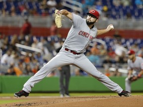 Cincinnati Reds starting pitcher Cody Reed throws during the first inning against the Miami Marlins in a baseball game in Miami, Thursday, Sept. 20, 2018.