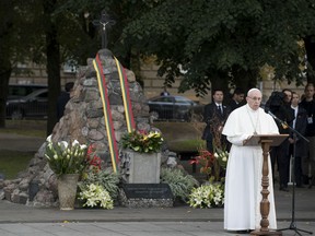 Pope Francis paid equal tribute to victims of both Nazi and Soviet atrocities on the 75th anniversary of the final destruction of the ghetto in Vilnius, which had been known for centuries as the “Jerusalem of the North” for its importance to Jewish thought and politics.