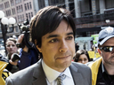 Former CBC host Jian Ghomeshi arrives outside court in Toronto, May 11, 2016.