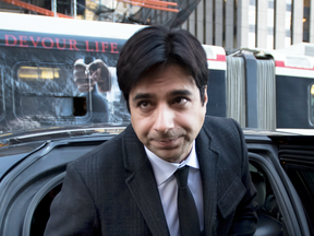 Jian Ghomeshi arrives at a Toronto courthouse on Feb. 1, 2016 for his trial over the sex assault charges that made him a self-described “#MeToo pioneer.”