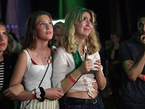 Supporters the Miljöpartiet election night party in Stockholm, Sweden, Sunday, Sept. 9, 2018.