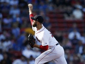 Boston Red Sox's Rick Porcello pitches during the first inning of a baseball game against the New York Mets in Boston, Saturday, Sept. 15, 2018.