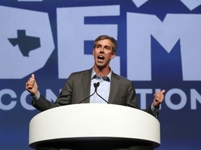 FILE - IN this June 22, 2018 file photo, Beto O'Rourke speaks during the general session at the Texas Democratic Convention in Fort Worth, Texas. Police documents reveal previously unreported details about a decades-old drunken-driving arrest of the Democratic Senate candidate.  O'Rourke has long acknowledged the 1998 drunken-driving arrest, saying he made a serious mistake.