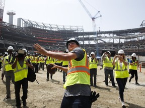 The Rams will begin season ticket sales in two weeks for more than 50,000 seats in the under-construction stadium at Hollywood Park, COO Kevin Demoff announced Thursday, Sept. 6, 2018.