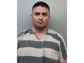 This image provided by the Webb County Sheriff's Office shows Juan David Ortiz, a U.S. Border Patrol supervisor who was jailed Sunday, Sept. 16, 2018, on a $2.5 million bond in Texas, accused in the killing of at least four women. Ortiz was nabbed early Saturday after a string of violence against female sex workers in Laredo, Texas, where he is a supervisor with the Border Patrol. (Webb County Sheriff's Office via AP)