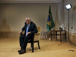 Brazil's President Michel Temer seats during an interview with The Associated Press at Four Seasons Hotel during the 73rd session of the United Nations General Assembly on Monday, Sept. 24, 2018, in New York. Temer said Monday that corruption charges against him were the result of his administration's attempts to reform the country's pension system, an explanation sure to raise eyebrows, if not hackles, in Latin America's largest nation.