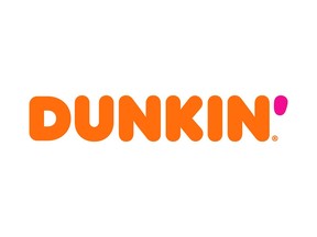 This undated image provided by Dunkin' shows a new Dunkin' logo that will be in restaurants in January 2019. Dunkin' is dropping the donuts -- from its name, anyway. Doughnuts are still on the menu, but the company is renaming itself "Dunkin'" to reflect its increasing emphasis on coffee and other drinks. (Dunkin' via AP)