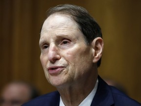 FILE - In this June 28, 2018, file photo, Sen. Ron Wyden, D-Ore., ranking member of the Senate Finance Committee, speaks during a hearing on the nomination of Charles Rettig for Internal Revenue Service Commissioner on Capitol Hill in Washington. Wyden is proposing new legislation that would allow the Senate's Sergeant at Arms to spend taxpayer money protecting senators' private email accounts and personal devices amid persistent anxieties over the digital security of the American midterm vote.
