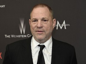 The video aired Wednesday by Sky News was recorded by Melissa Thompson when she met Weinstein at his office in 2011.
It shows Weinstein propositioning Thompson and caressing her shoulder during a business presentation.