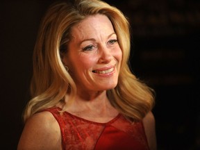 FILE - In this April 10, 2014 file photo, actress Marin Mazzie attends the after party for the opening night of "Bullets Over Broadway" in New York. Mazzie, who battled ovarian cancer starting in 2015, died Thursday, Sept. 13, 2018, at her Manhattan home, said her husband, actor Jason Danieley. She was 57.