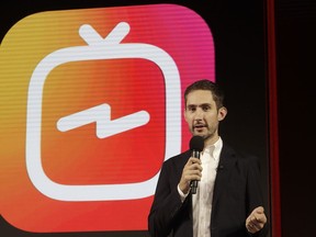 FILE - In this Tuesday, June 19, 2018, file photo, Kevin Systrom, CEO and co-founder of Instagram, prepares for an announcement about IGTV in San Francisco. In a statement late Monday, Sept. 24, 2018, Systrom said in a statement that he and Mike Krieger, Instagram's chief technical officer, plan to leave the company in the next few weeks and take time off "to explore our curiosity and creativity again."