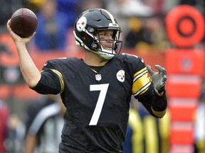 Pittsburgh Steelers quarterback Ben Roethlisberger throws during the first half of an NFL football game against the Cleveland Browns, Sunday, Sept. 9, 2018, in Cleveland.