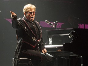 Elton John performs in concert during the opening night of his "Farewell Yellow Brick Road World Tour" at the PPL Center on Saturday, Sept. 8, 2018, in Allentown, Pa.