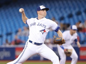 Toronto Blue Jays starter Aaron Sanchez pitches against the Tampa Bay Rays on Sept. 5.