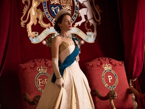 Actor Claire Foy appears as Queen Elizabeth in the Netflix series "The Crown."