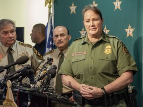 Chief of Border Patrol Carla L. Provost responds to questions about Juan David Ortiz on Monday, Sept. 17, 2018, at the Webb County Sheriff's office.