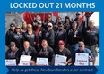 Photo from video still that Unifor Canada posted in the midst of a lockout in Gander, Newfoundland. Employer D-J Composites has hired scab labour after locking out its employees for nearly two years. Unifor posted a video exposing the workers who have crossed the line and it's getting a lot of criticism.