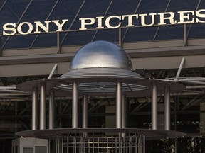 FILE - This Dec. 19, 2014 file photo shows an exterior view of the Sony Pictures Plaza building in Culver City, Calif.  The Justice Department is preparing to announce charges in connection with a devastating 2014 hack of Sony Pictures Entertainment.