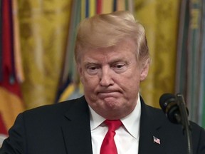 President Donald Trump speaks during a reception in the East Room of the White House in Washington, Wednesday, Sept. 12, 2018.