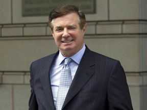 FILE - In this May 23, 2018, file photo, Paul Manafort, President Donald Trump's former campaign chairman, leaves the Federal District Court after a hearing, in Washington.