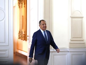 Russian Foreign Minister Sergey Lavrov arrives for talks with members of the Bosnian three-member presidency in Sarajevo, Bosnia, Friday, Sept. 21, 2018. Russia's foreign minister is visiting Bosnia, an ethnically-divided Balkan country where Moscow has maintained strong influence among the country's Serbs.