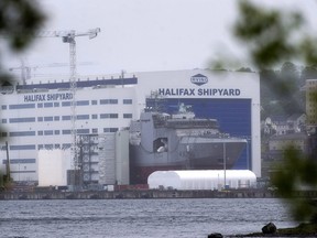 The Irving Shipbuilding facility is seen in Halifax on June 14, 2018.