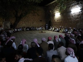 Iraqi Yazidi gather at the Lalish temple Iraqi situated in a valley near Dohuk, 430 kilometres northwest of Baghdad on October 6, 2018.
