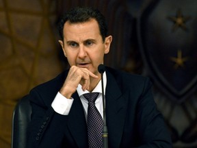 This handout picture released by the official Syrian Arab News Agency (SANA) shows Syria's President Bashar al-Assad as he chairs the central committee of the ruling Baath party in Damascus on October 7, 2018.