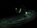 An undated handout picture released by Black Sea MAP/EEF Expeditions in London on October 23, 2018, shows the remains of an ancient Greek trading ship laying on the sea bed at the bottom of the Black Sea near Bulgaria.