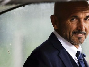 Inter Milan coach Luciano Spalletti arrives prior to the start of a Serie A soccer match between Lazio and Inter Milan, at Rome's Olympic stadium, Monday, Oct. 29, 2018.