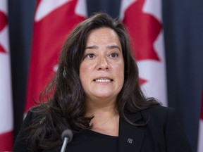 Minister of Justice and Attorney General of Canada Jody Wilson-Raybould speaks during a news conference on the legalized cannabis in Ottawa, Wednesday October 17, 2018.