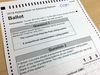 A sample ballot for the British Columbia electoral reform referendum.