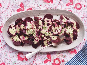 Beet Salad with Poppy Seed and Chive Dressing