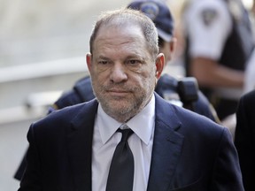 FILE - In this June 5, 2018, file photo, Harvey Weinstein arrives at court in New York. Weinstein is set to appear before a New York judge as his lawyers try to get the charges dismissed in his criminal case. Judge James Burke is expected to issue rulings Thursday on defense motions assailing an indictment accusing Weinstein of rape and sexual assault.