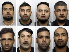 Twenty men have been jailed for raping and abusing more than a dozen teenage girls in the northern England city of Huddersfield. The men were found guilty in a series of trials this year, and a judge lifted reporting restrictions Friday, Oct. 19, 2018. Amere Singh Dhaliwal, whom prosecutors said was the gang’s ringleader, was found guilty of 22 counts of rape and sentenced earlier this year to a minimum of 18 years in prison.