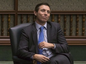 Former Ontario PC Leader Patrick Brown sits in his chair as an Independent MPP as he listens to Provincial Finance Minister Charles Sousa deliver the Ontario Provincial Government 2018 Budget , at the Queens Park Legislature in Toronto, on Wednesday March 28, 2018. Patrick Brown is down, but he may not be out yet.