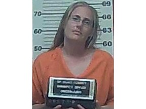 This undated photo provided by the St. Clair Missouri County Sheriff's Office shows Elizabeth Kilgore. Prosecutors say Kilgore persuaded her terminally ill father to fatally shoot her estranged husband to resolve a custody dispute, then kill himself so it appeared to be a murder-suicide. Kilgore pleaded not guilty last week to first-degree murder in the death of 35-year-old Lance Kilgore. (St. Clair County Sheriff's Office via AP)