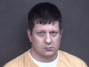 This undated photo provided by the Rock Island, Ill. Sheriff's Department shows Chicago police Officer Jason Van Dyke. Van Dyke, convicted of murder in the 2014 shooting death of Laquan McDonald has been moved to the Rock Island County Jail in western Illinois and will remain there while he awaits sentencing. Rock Island County Sheriff Berry Bustos says Van Dyke arrived Tuesday Oct. 9, 2018, to the jail along the Mississippi River. Bustos says Van Dyke will be held in protective custody out of the jail's general population.(Rock Island Sheriff's Department via AP)