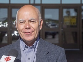 New Brunswick Green Party Leader David Coon aspeaks to the media after casting his vote at the Centre Communautaire Saint-Anne in Fredericton, N.B., on Monday, Sept. 24, 2018. game of political tug of war is set to begin this week in New Brunswick, as both the province's main parties vie for the support of the Greens in the wake of an election that produced a deadlocked result.