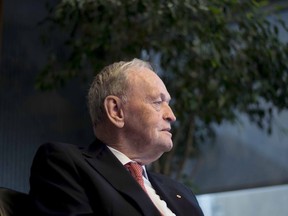 Former prime minister Jean Chretien participates in an interview, Tuesday, March 7, 2017 in Ottawa. Chretien once joked while in office that he would be ready to smoke marijuana in retirement, but a number of politicians and political operatives have found a spot in the cannabis industry after leaving politics.