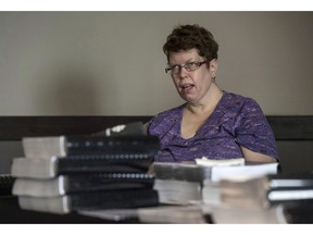 Beth MacLean, the woman at the centre of a human rights case dealing with persons with disabilities and their attempts to move out of institutions, testifies at the inquiry in Halifax on Tuesday, March 6, 2018. Lawyers for people with disabilities made final arguments Tuesday that keeping people with intellectual disabilities in a Nova Scotia hospital ward for over a decade, rather than a community home, breached basic human rights most citizens enjoy.