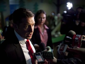 Former NHLer and sexual abuse victim Sheldon Kennedy speaks to reporters following the official opening of the Sheldon Kennedy Child Advocacy Centre for children, youth, and families affected by child abuse in Calgary, Alta., Thursday, May 23, 2013. The Sheldon Kennedy Child Advocacy Centre will officially welcome The Lisa Project to Canada.